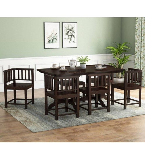 Space Saving Wooden Top Dining Table DT650W3 (4 Chairs + 1 Table) | Online Furniture Shopping in ...